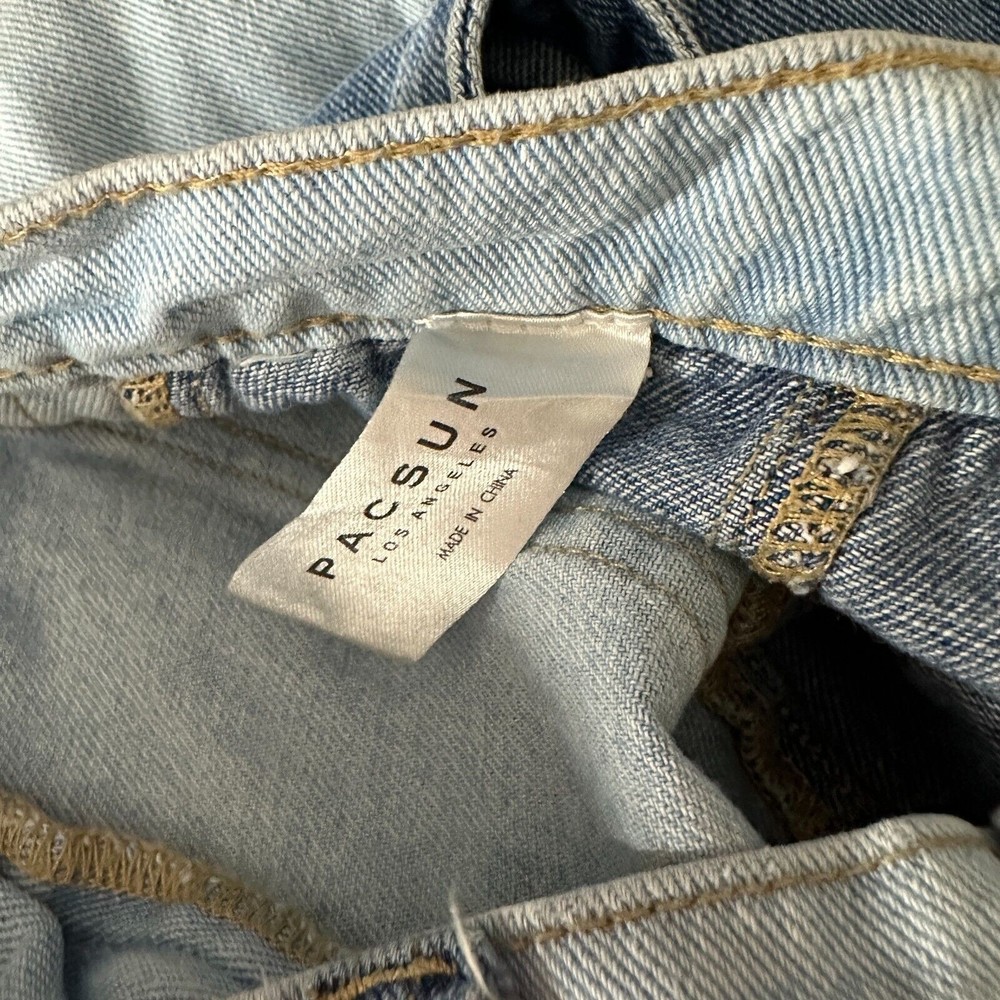 PacSun Womens Two-Tone '90s Boyfriend Carpenter Jeans Size 24 - Picture 8 of 9